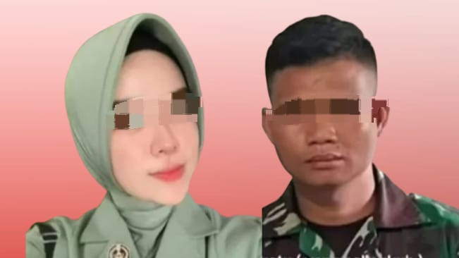 Kolase foto perselingkuhan istri TNI. [Istimewa]